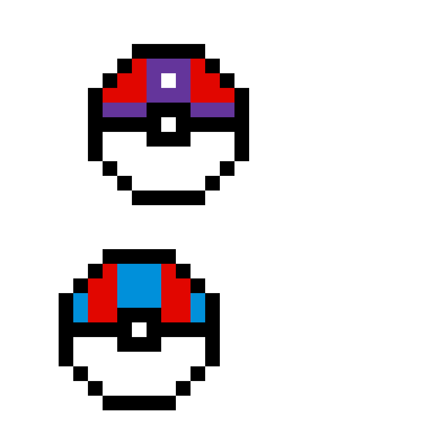 Pack Pokébollar Master Ball och Super Ball Nr 2 Pärlplatta Design