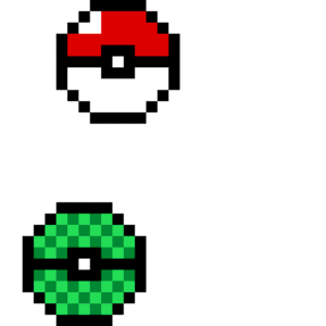 Pack Pokébollar Safari Ball och Pokéboll Nr 1 pärlplatta mall