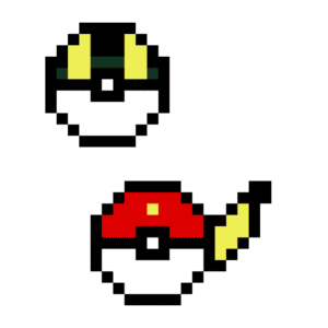 Pack Pokébollar Ultra Ball Nr 3 och Pika Ball pärlplatta mall