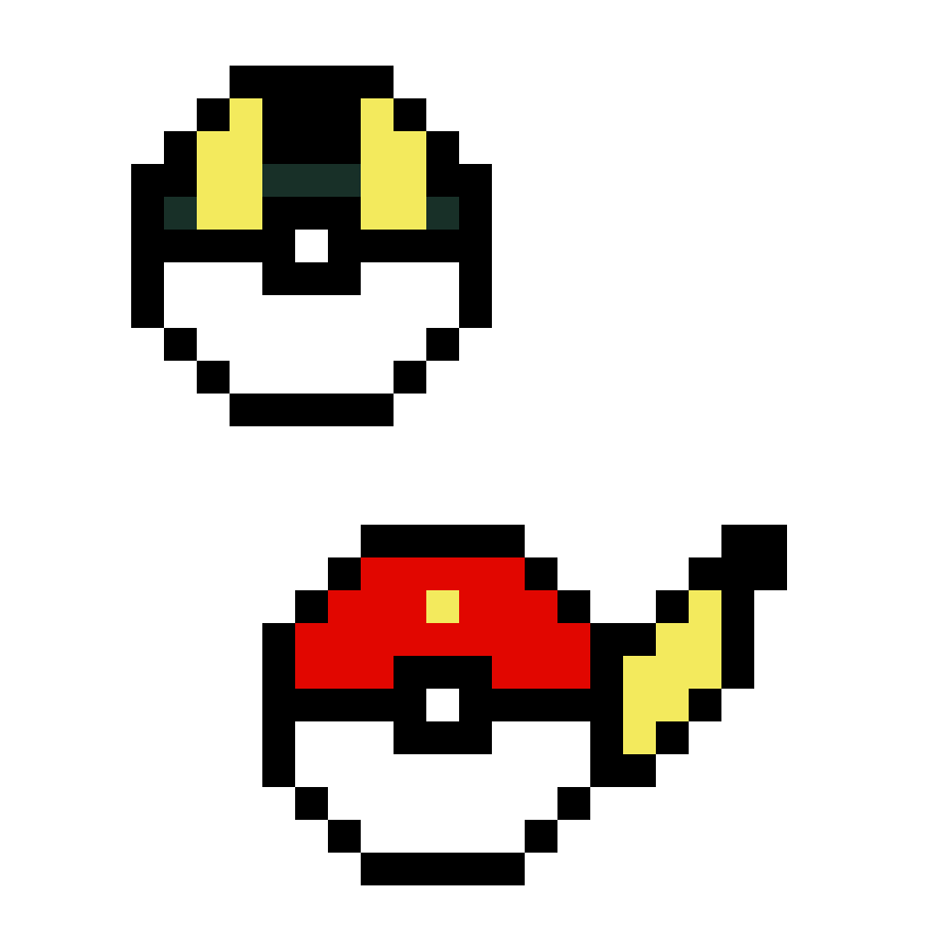 Pack Pokébollar Ultra Ball Nr 3 och Pika Ball Pärlplatta Design