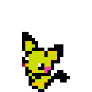 Pichu pärlplatta mall