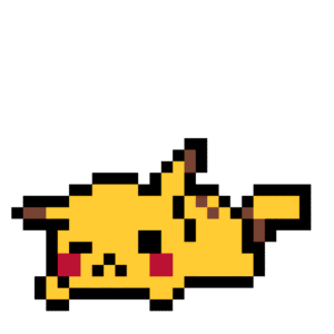 Pikachu Acostado pärlplatta mall