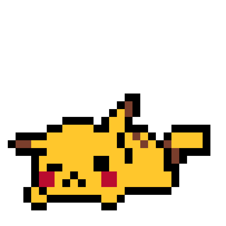Pikachu Acostado Pärlplatta Design