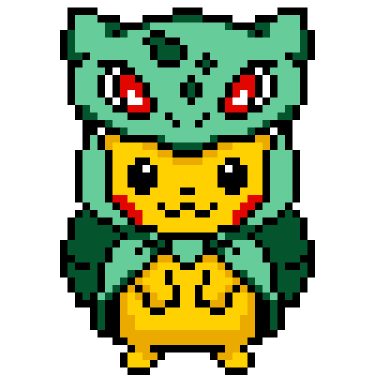 Pikachu Bulbasaur Pärlplatta Design