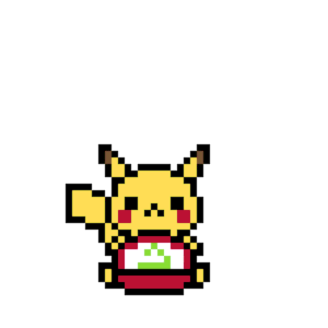 Pikachu Chibi pärlplatta mall