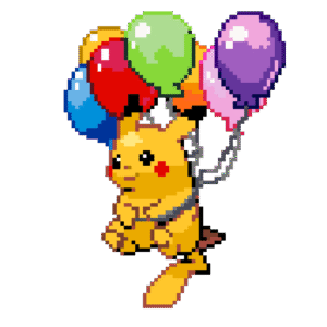 PIKACHU GLOBO pärlplatta mall