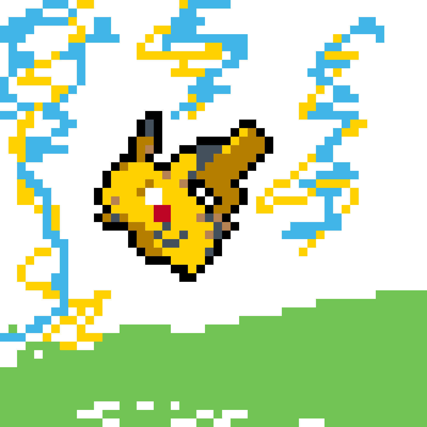 Pikachu Gud Pärlplatta Design
