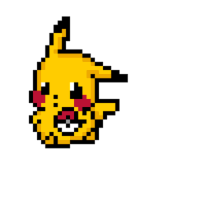 Pikachu Håller en Pokéboll pärlplatta mall