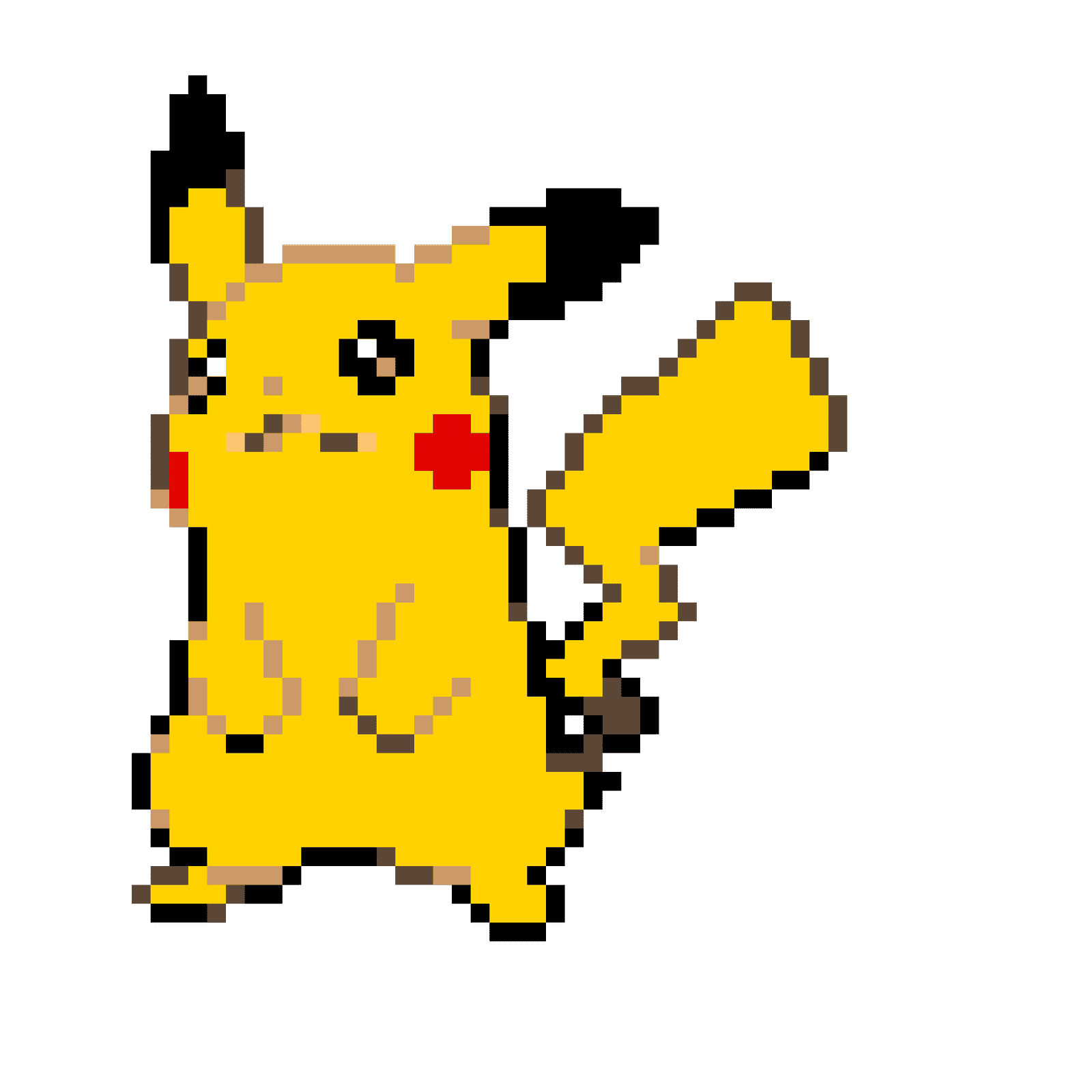 Pikachu Jätte Pärlplatta Design