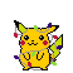 Pikachu Jul pärlplatta mall