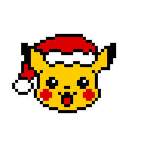 Pikachu Jul pärlplatta mall