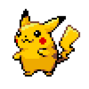 Pikachu Knubbig pärlplatta mall