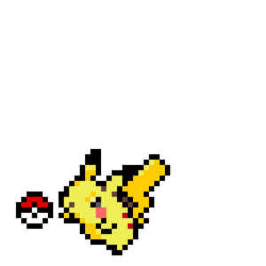 Pikachu Pokéboll pärlplatta mall