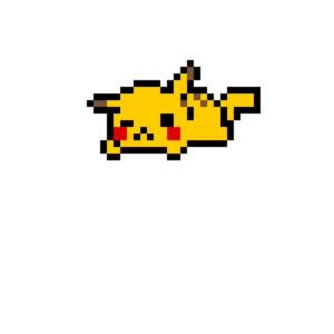 Pikachu Sömnig pärlplatta mall