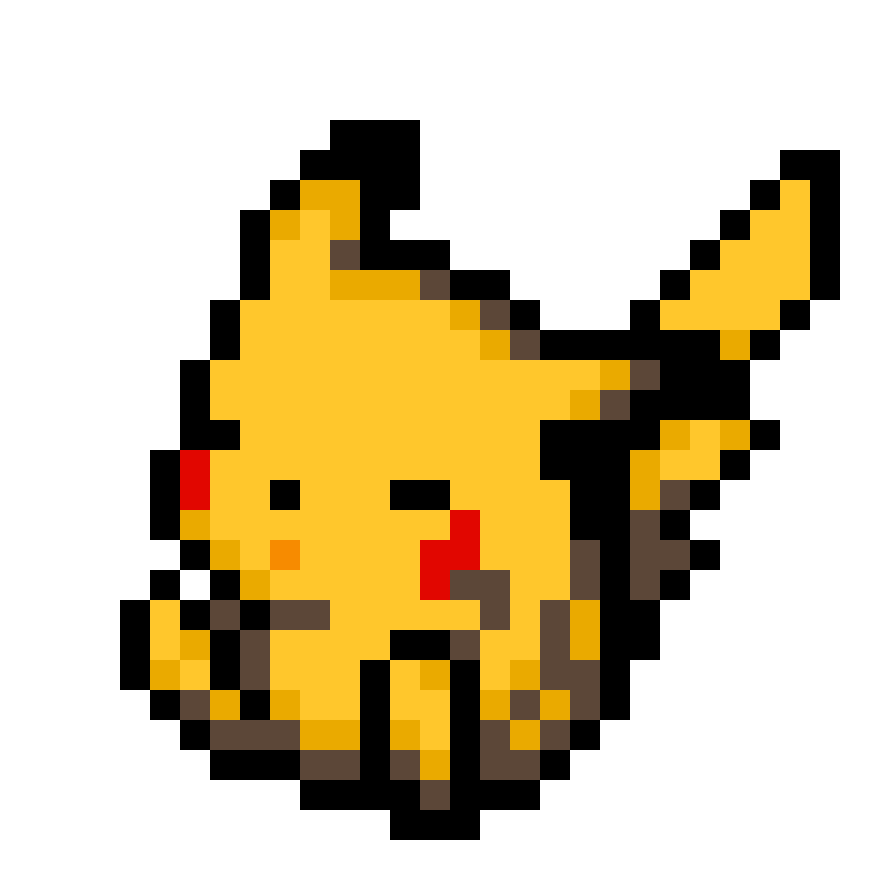 Pikachu Sovande Pärlplatta Design