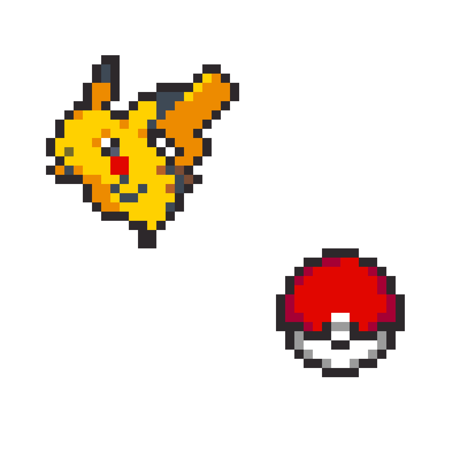 Pikachu Standee + Base Pärlplatta Design