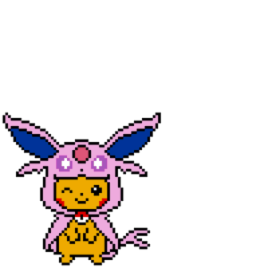 Pikachu Utklädd Som Espeon pärlplatta mall