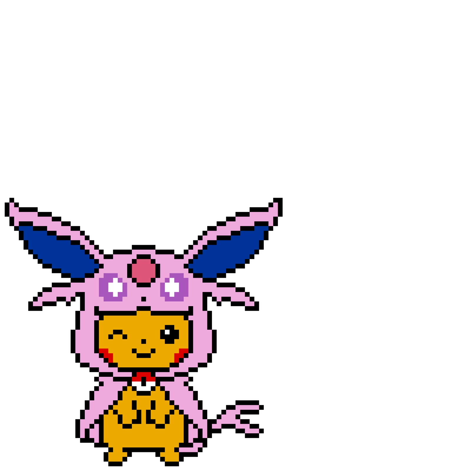 Pikachu Utklädd Som Espeon Pärlplatta Design