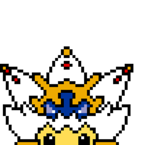 Pikachu Utklädd Som Solgaleo pärlplatta mall