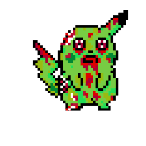 Pikachu Zombi Modificado pärlplatta mall