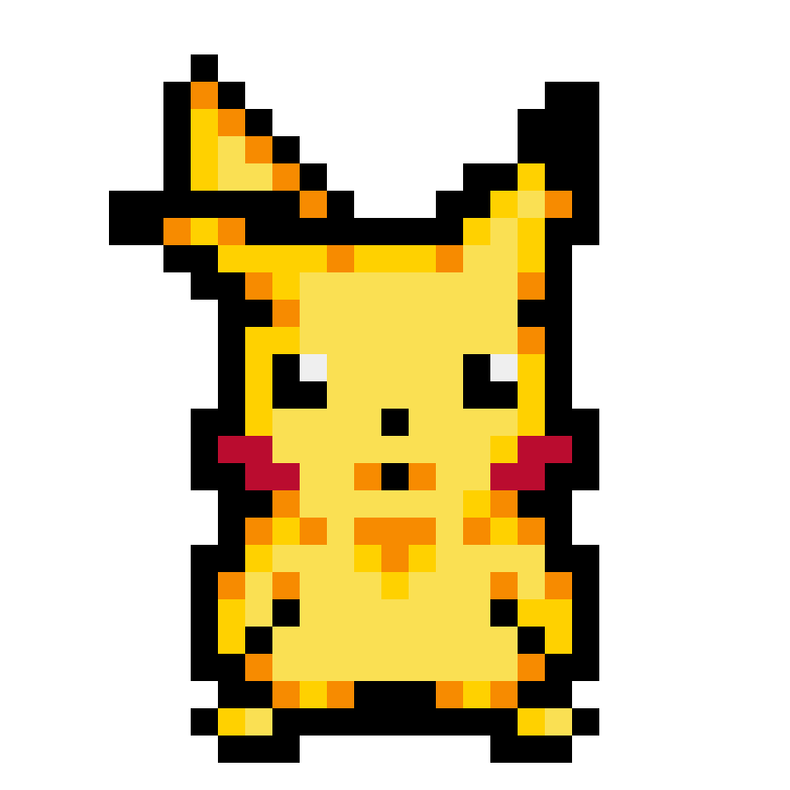 Pikachu pärlplatta mall