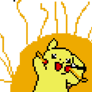 Pikachu pärlplatta mall