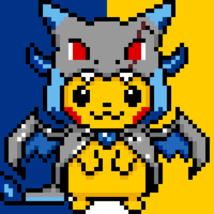 PIKACHU pärlplatta mall