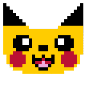 Pikchu pärlplatta mall