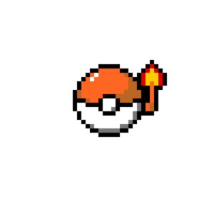 Pokeball Charmander 2 pärlplatta mall