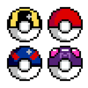 PokeBalls - Pokemon pärlplatta mall