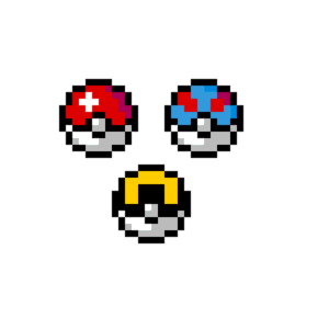 Pokeballs pärlplatta mall