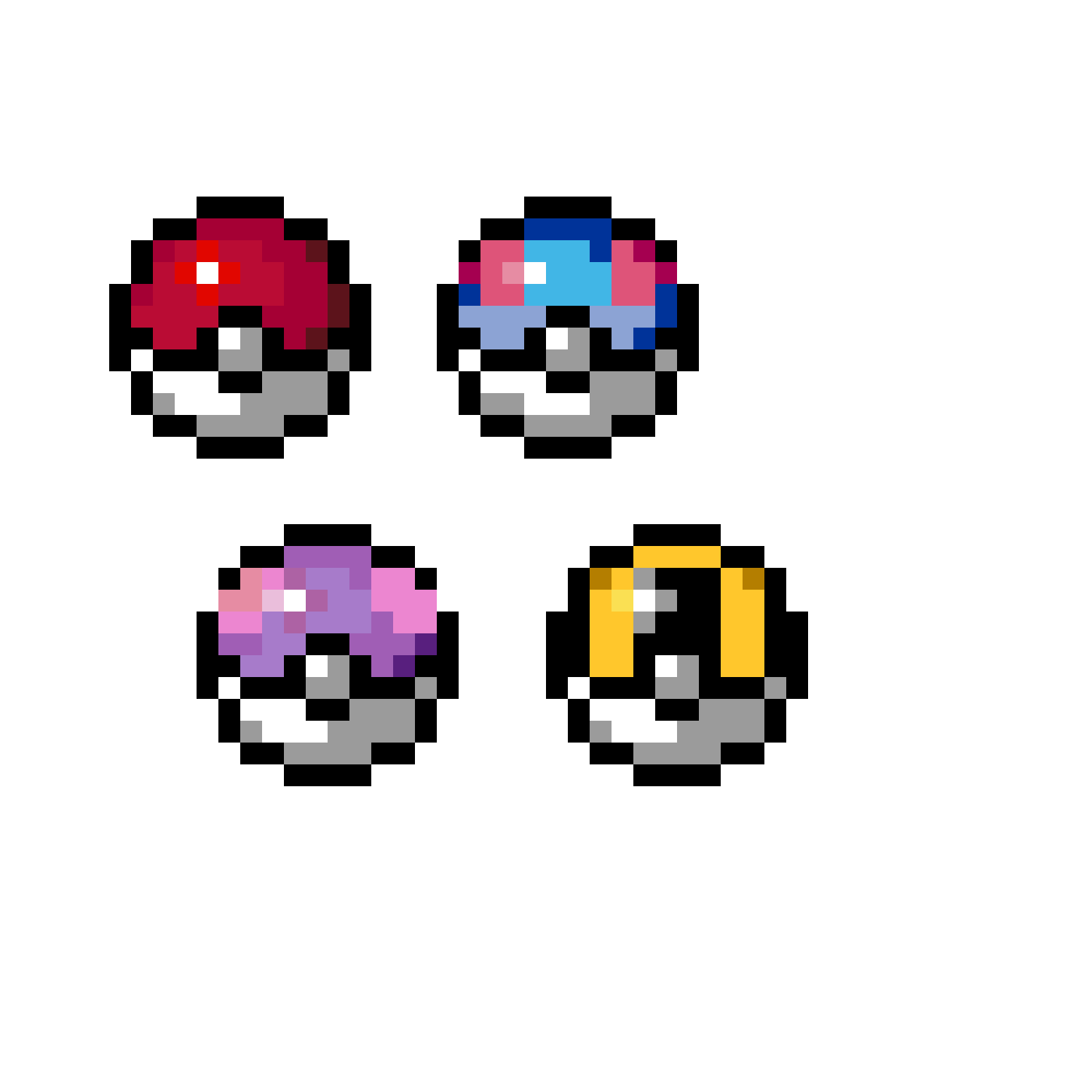 Pokeballs Pärlplatta Design
