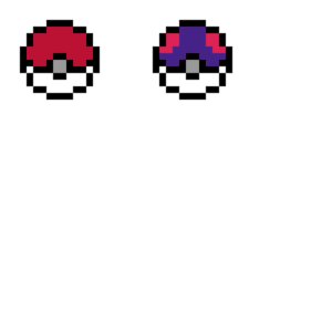 Pokéboll och Masterboll pärlplatta mall