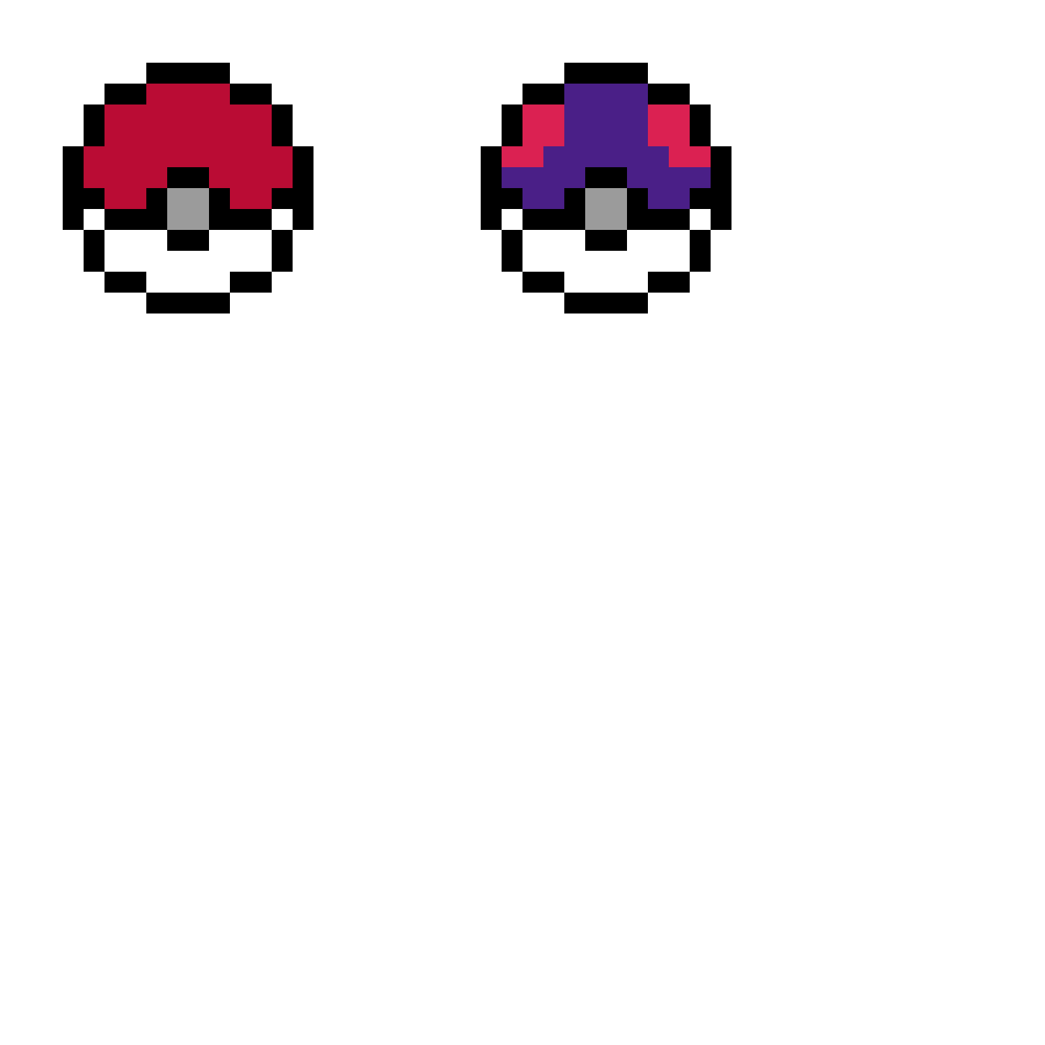 Pokéboll och Masterboll Pärlplatta Design