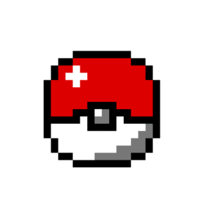 Pokéboll pärlplatta mall