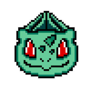 Pokemón - Bulbasaur pärlplatta mall