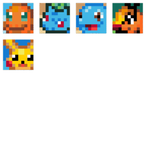 Pokemon 10 X 10 pärlplatta mall