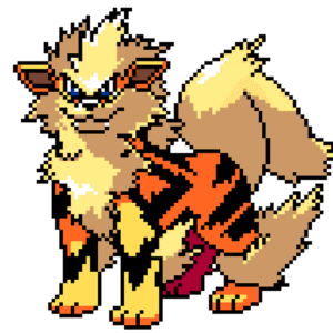 Pokemon Arcanine pärlplatta mall