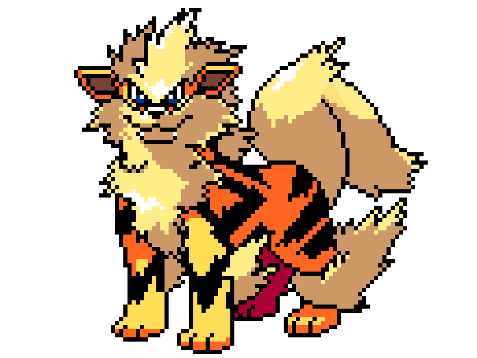 Pokemon Arcanine Pärlplatta Design
