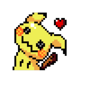 Pokemon Mimikyu pärlplatta mall