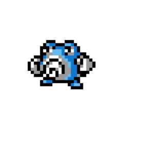 Poliwhirl pärlplatta mall