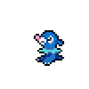 Popplio pärlplatta mall