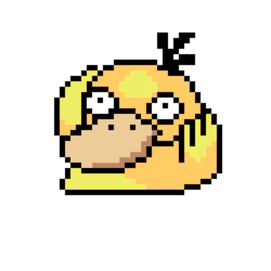 Psyduck - Pokémon pärlplatta mall