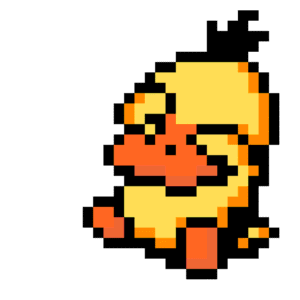 PsyDuck pärlplatta mall