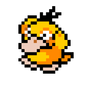 Psyduck pärlplatta mall