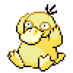 Psyduck pärlplatta mall