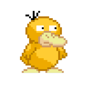 Psyduck pärlplatta mall