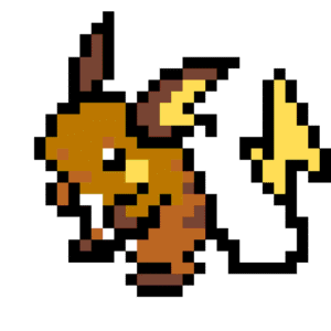 Raichu pärlplatta mall