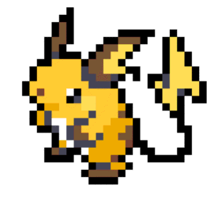 Raichu pärlplatta mall