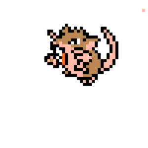 Raticate pärlplatta mall